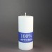 15cm x 7cm White Stearin Pillar Candles